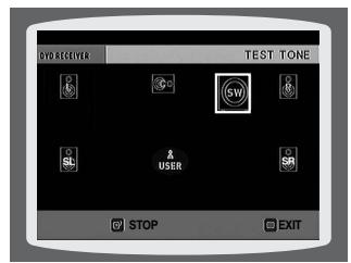 SAMSUNG HTTQ85T-XAC - Setting the Test Tone - 4