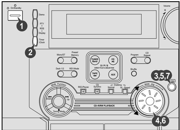 SAMSUNG MAX-ZL65 - Setting the Clock - 1