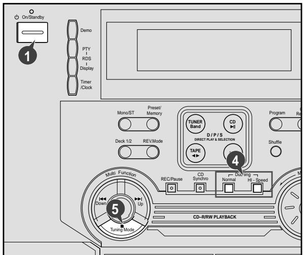 SAMSUNG MAX-ZL65 - You can copy a cassette from Deck 1 to Deck 2. Two options are available: - 1