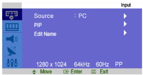 Source : PC PIP Edit Name 1280 x 1024 64kHz 60Hz PP Move Enter Exit