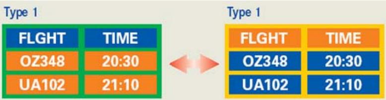 Type 1 FLIGHT TIME OZ348 20:30 UA102 21:10 Type 1 FLIGHT TIME OZ348 20:30 UA102 21:10