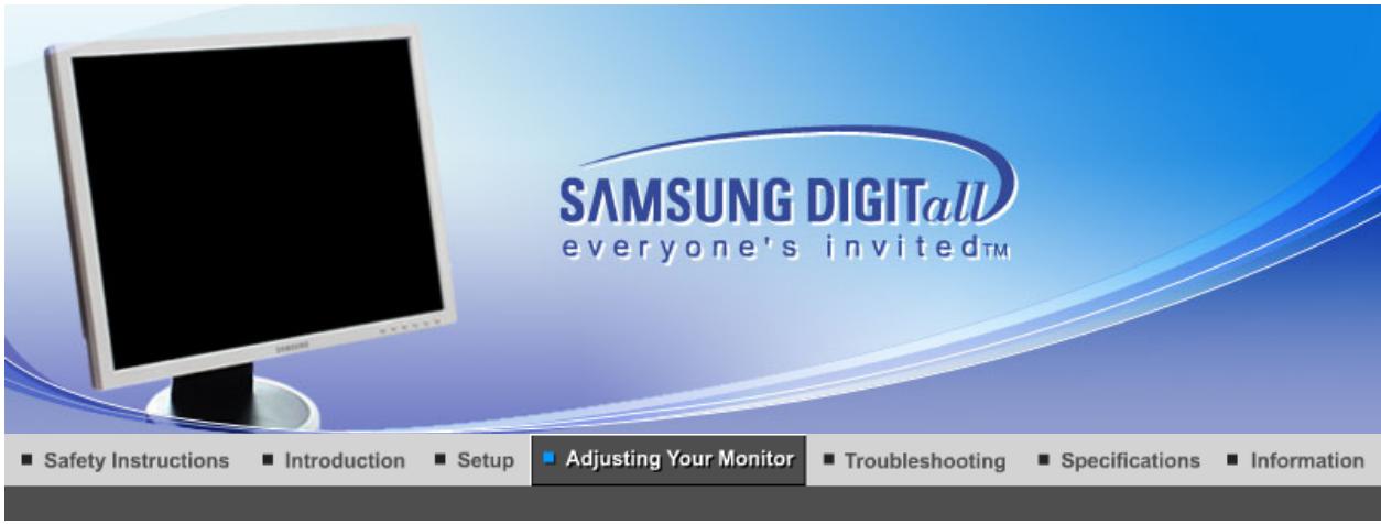 SAMSUNG DIGITALL everyone's invited™ ■ Safety Instructions ■ Introduction ■ Setup ■ Adjusting Your Monitor ■ Troubleshooting ■ Specifications ■ Information