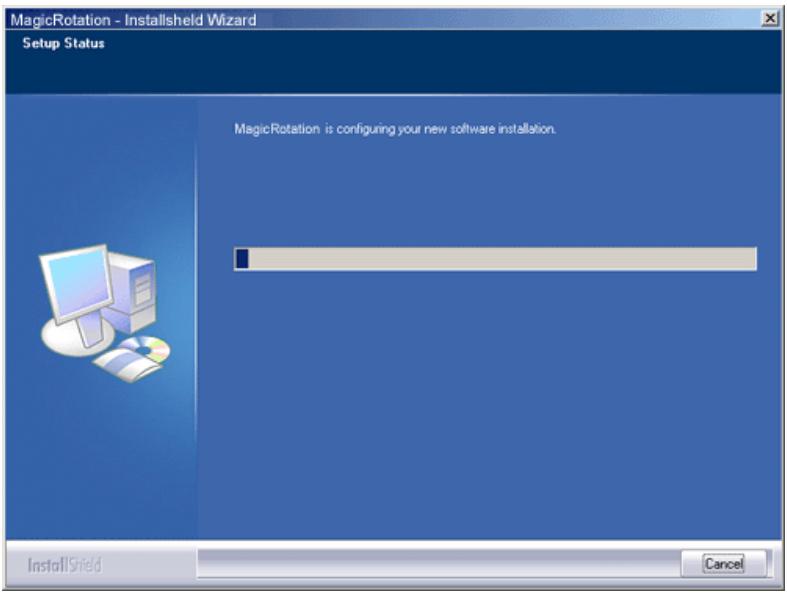 MagicRotation - Installsheld Wizard Setup Status MagicRotation is configuring your new software installation. InstallShield Cancel