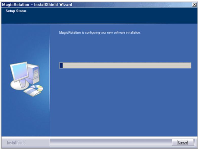 SAMSUNG SYNCMASTER 214T - The "Setup Status" window appears. - 1