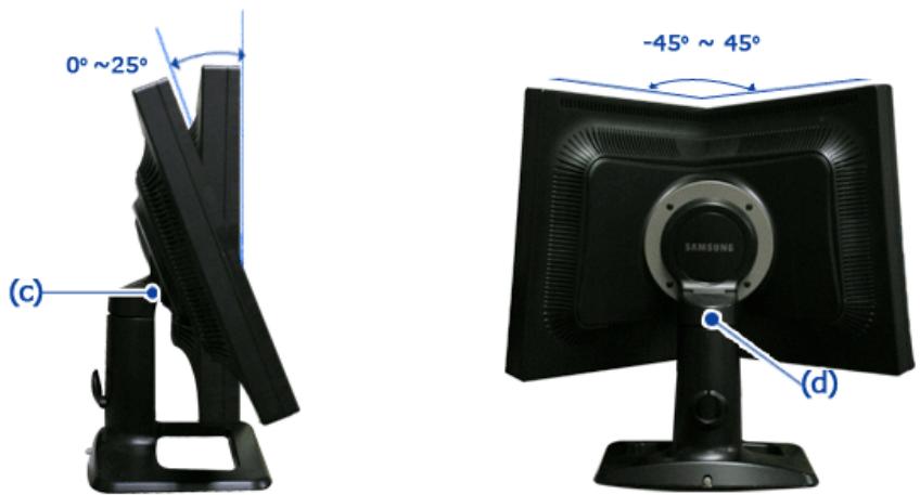 SAMSUNG SYNCMASTER 214T - Tilt angle - 1