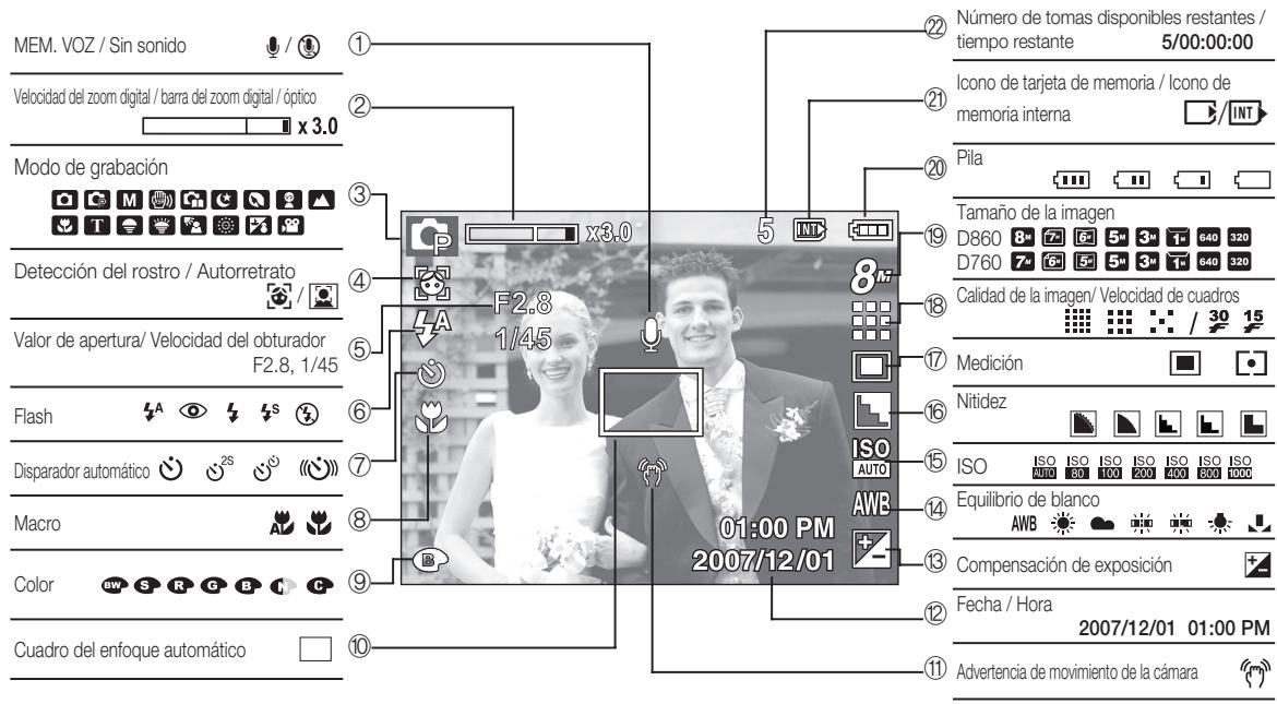SAMSUNG D860 - Duración de la pila y número de disparos (tiempo de grabación) - 1