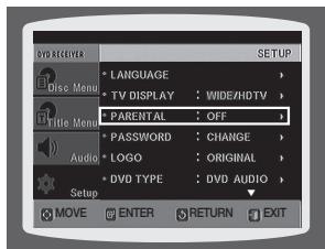 SAMSUNG HT-X810 - SETTING PARENTAL CONTROLS (RATING LEVEL) - 1