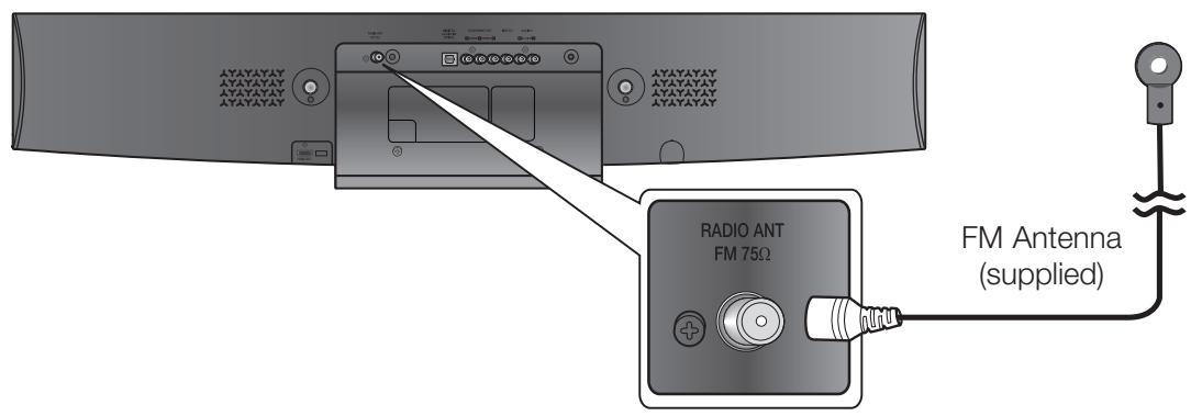 SAMSUNG HT-X810 - CONNECTING THE FM ANTENNA - 1