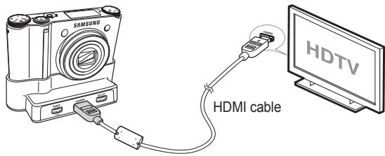 SAMSUNG SASMUNG NV24 HD - ■ How to connect the camera with the HDTV - 1
