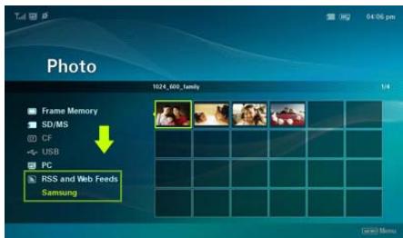 SAMSUNG SPF-105V - Checking the Photos from RSS on Your Digital Photo Frame - 1