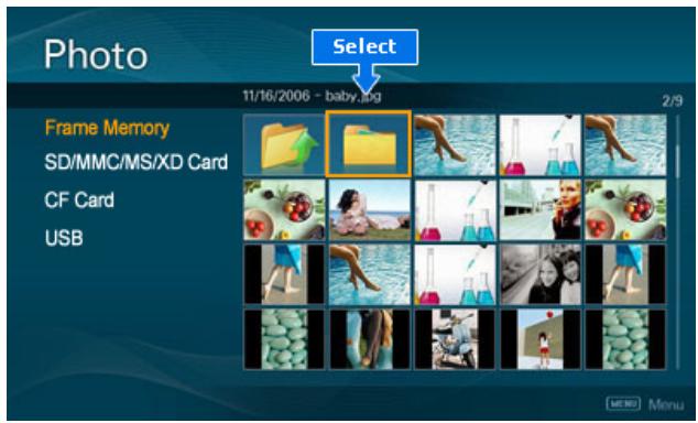 SAMSUNG SPF-83H - When a folder is selected - 1
