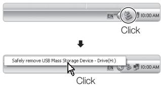 SAMSUNG WB5000 - Disconnecting safely (for Windows XP) - 1