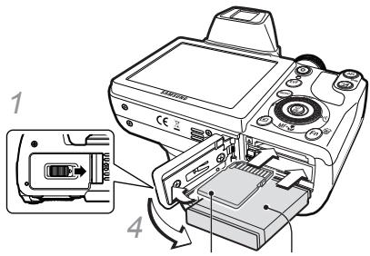 SAMSUNG WB5000 - Insertar la bateria y la tarjeta de memoria - 1
