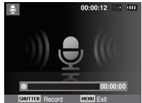 00:00:12 00:00:00 SHUTTER Record MENU Exit