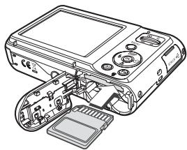 SAMSUNG ES25 - Inserting the memory card - 1