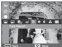 Face Retouch MENU Back Move