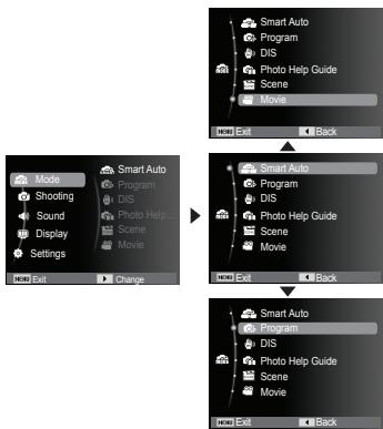 SAMSUNG ES25 - ■ How to use the MENU button - 2