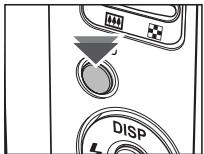 Diagram showing a device control panel with labeled buttons and a downward arrow indicating a process step.