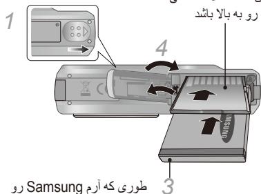 SAMSUNG ES55-GREY - قرار دادن باتری و کارت حافظه - 1