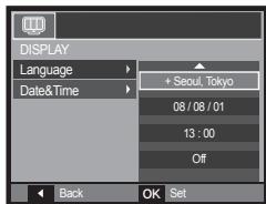 SAMSUNG L310W â€“ PINK - 設定日期、時間和日期類型 - 1