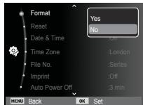 SAMSUNG PL57 - Formatting a memory - 1