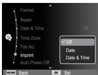 SAMSUNG PL57 - Imprinting the recording date - 1