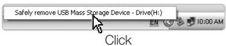 SAMSUNG PL70 SILVER - Disconnecting safely (for Windows XP) - 2