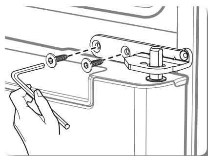 SAMSUNG RB194ABBP - Removal of the freezer door (SWING TYPE - RB214, RB194) - 3