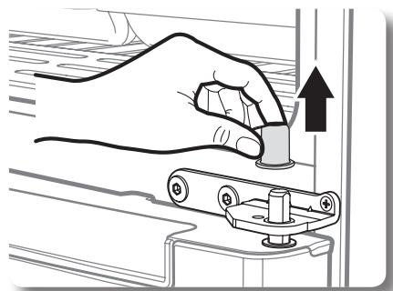 SAMSUNG RB194ABBP - Removal of the freezer door (SWING TYPE - RB214, RB194) - 1