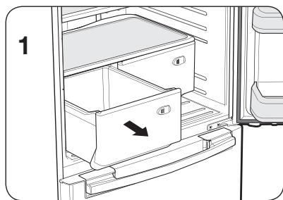 SAMSUNG RB194ABBP - Vegetable &amp; Fruit Drawers - 1