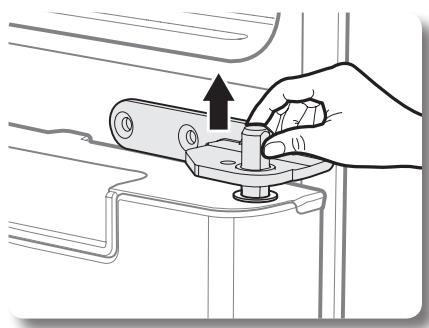 SAMSUNG RB194ACRS - Removal of the freezer door (SWING TYPE - RB214,RB194) - 4