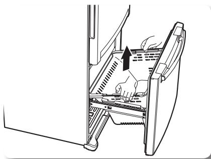 SAMSUNG RB194ACRS - Removal of the freezer door (DRAWER TYPE - RB216,RB196) - 4