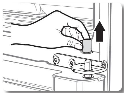 SAMSUNG RB194ACRS - Removal of the freezer door (SWING TYPE - RB214,RB194) - 1