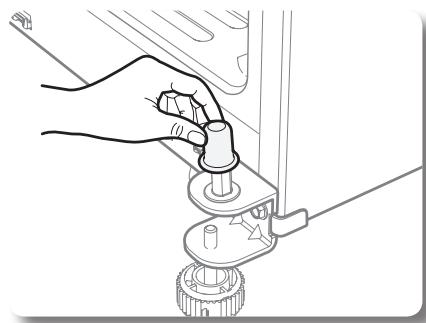 SAMSUNG RB194ACRS - Removal of the freezer door (SWING TYPE - RB214,RB194) - 6