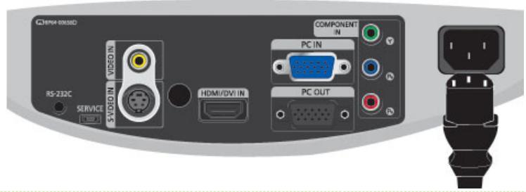 SAMSUNG SP-D400 - Connecting the Power - 1