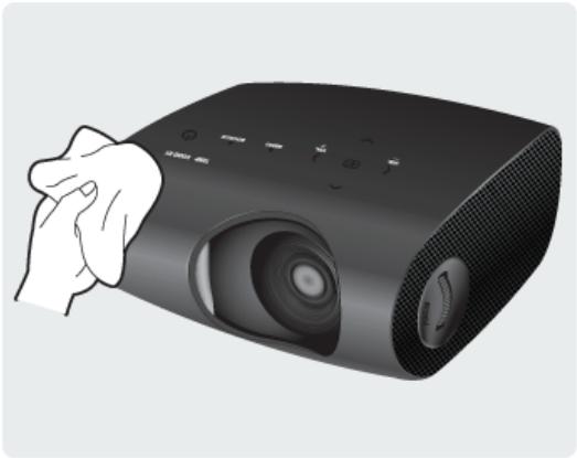 SAMSUNG SP-P400B - To clean the exterior and lens of the projector - 1