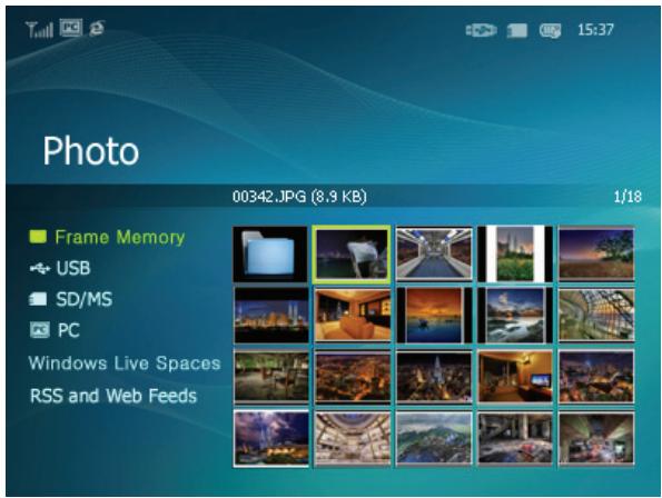 SAMSUNG SPF-85V - The menu displayed when selecting a thumbnail. - 1