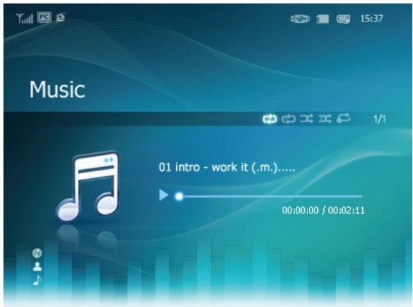 SAMSUNG SPF-85V - The menu displayed while playing music. - 1