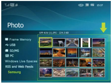 SAMSUNG SPF-85V - Checking the Photos from RSS on Your Digital Photo Frame - 2