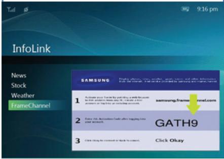 SAMSUNG SPF-85V - Setting up the FrameChannel - 3