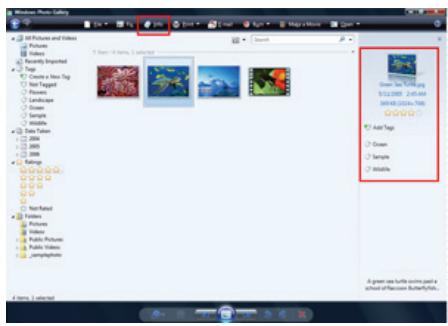 SAMSUNG SPF-85V - Setting up Rating and Tags (VISTA:Tags, XP:Labels) on a PC - 2