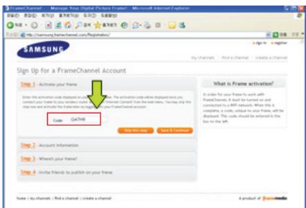 SAMSUNG SPF-85V - Setting up the FrameChannel - 2