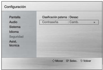 SAMSUNG HT-D455 - Cambiar contraseña - 1