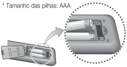 SAMSUNG HT-D455 - Colocar pilhas no controlo remoto - 1
