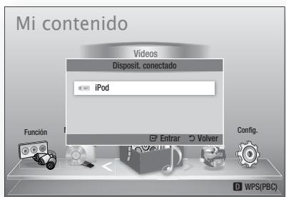 SAMSUNG HT-D7200B - Conexión de un iPod/iPhone utilizing la base de acoplimiento - 2