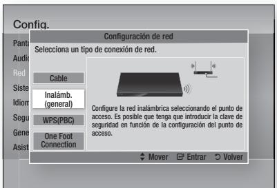 SAMSUNG HT-D7200B - Configuración de la connexion de red inalámbrica - Autom. - 1