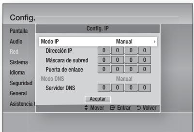 SAMSUNG HT-D7200B - Configuración de la connexion de red inalámbrica - Manual - 1
