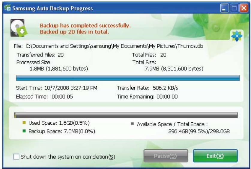 SAMSUNG HX-MT050DA - Data Backup using Samsung Auto Backup - 11