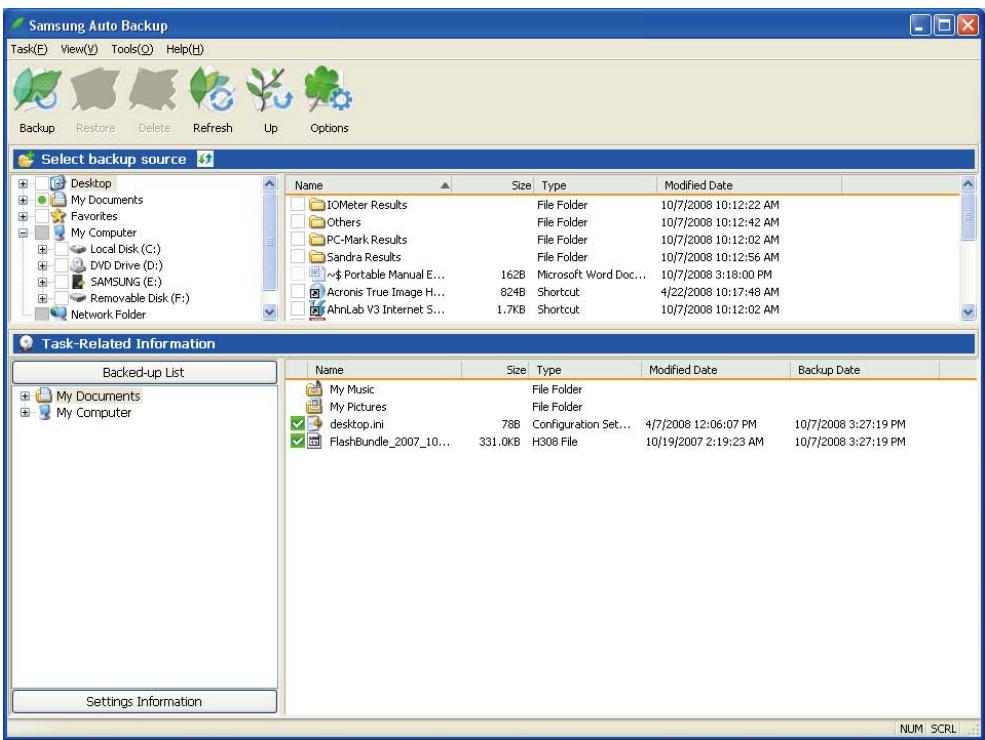 SAMSUNG HX-MT050DA - Data Backup using Samsung Auto Backup - 7