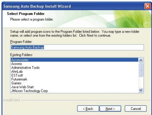 SAMSUNG HX-MT050DA - Samsung Auto Backup Installation - 7